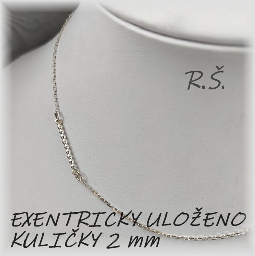 KULIČKY 2 mm EXENTRICKÉ... jemný náhrdelníček — foto 2