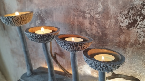 Betonový svícen " Bedla " — foto 5