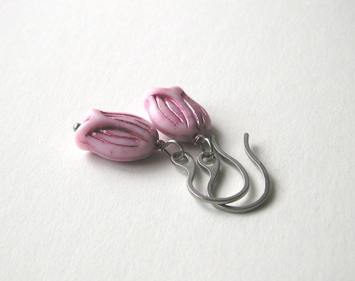 Růžové tulipány..ocel — foto 2