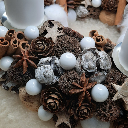 Adventní věnec bílý — foto 3