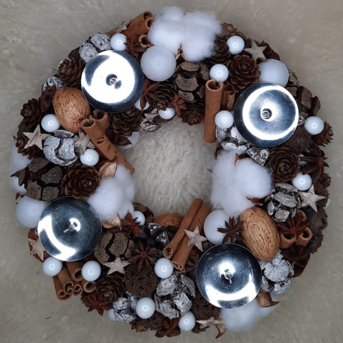 Adventní věnec bílý — foto 2