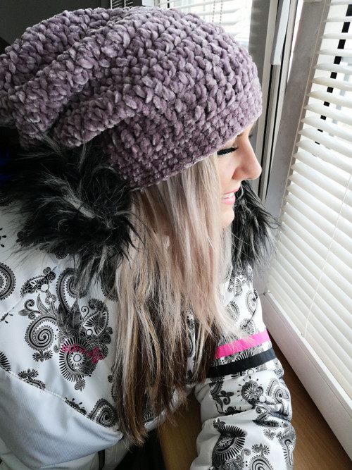 Sametová háčkovaná houmeleska /SKLADEM — foto 2