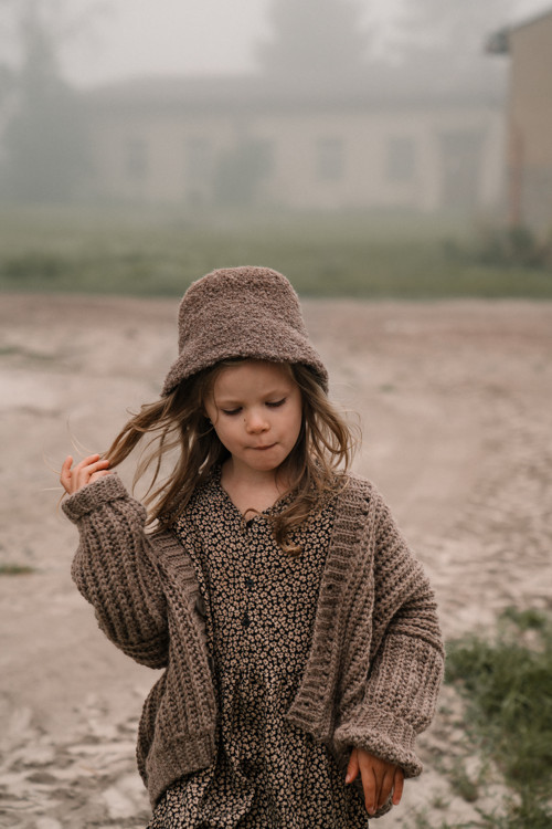 Buklé klobúčik...hnedý — foto 4