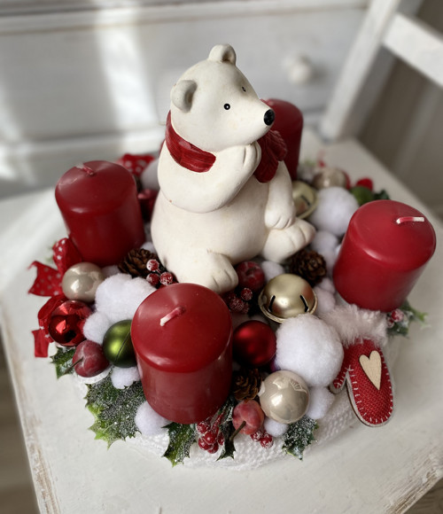 Adventní věnec s ledním méďou:) — foto 2