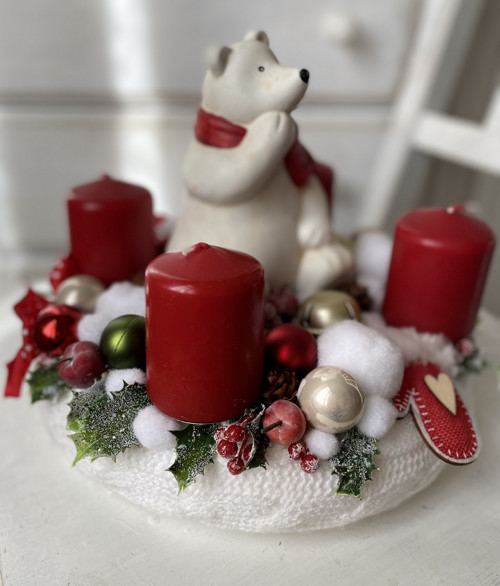 Adventní věnec s ledním méďou:) — foto 3