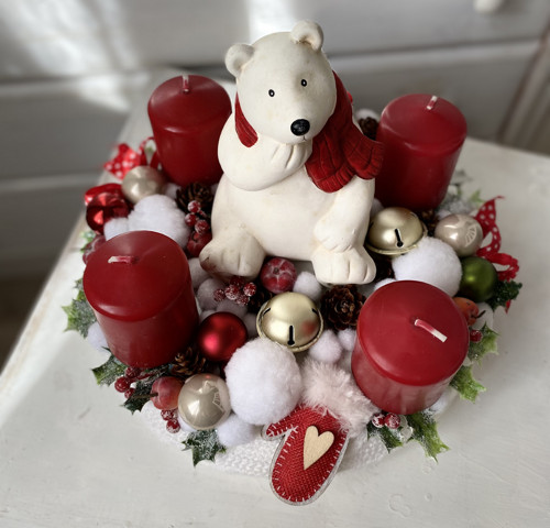 Adventní věnec s ledním méďou:) — foto 5