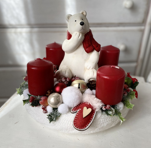 Adventní věnec s ledním méďou:) — foto 6