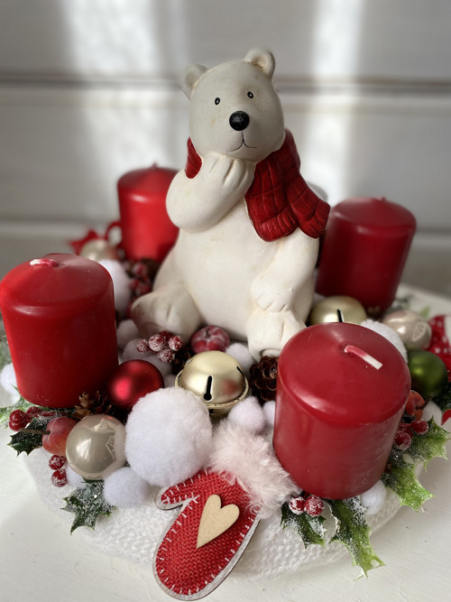 Adventní věnec s ledním méďou:) — foto 4