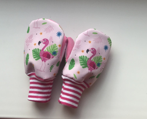 Softshellové rukavice-růžový plameňák — foto 5