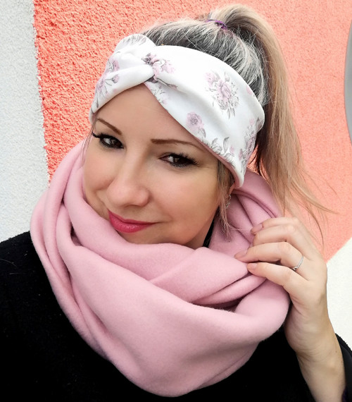 Pudrová růžová čelenka flees — foto 2