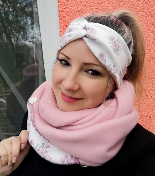 Pudrová růžová čelenka flees — foto 4