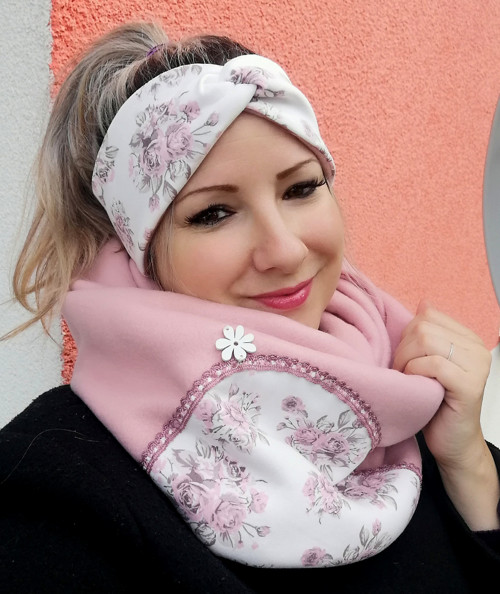 Pudrová růžová čelenka flees — foto 3