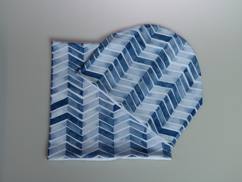 Dizajnový úpletový set chevron modrý — foto 6