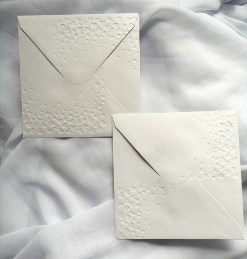 Obálka 14x14cm se srdíčkovým vzorem — foto 2