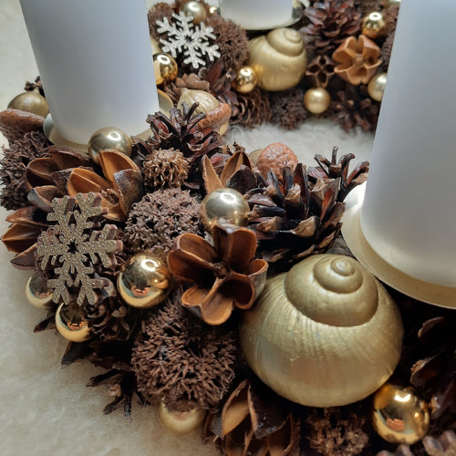Adventní věnec zlatý — foto 3