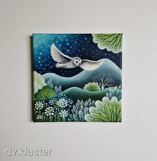 Šum sovích křídel (20x20 cm) — foto 2