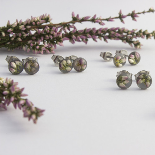 Vřesové mini náušnice 6 mm — foto 3