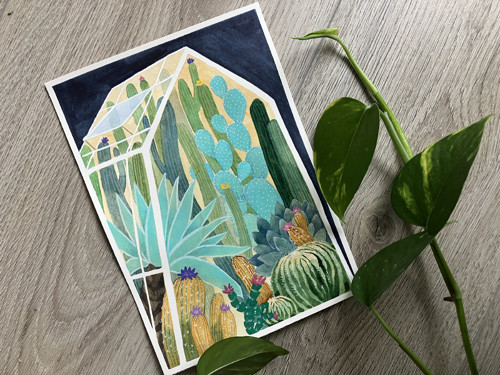 Originál ilustrácia Kaktusy — foto 3