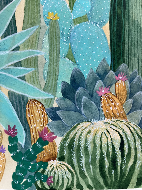 Originál ilustrácia Kaktusy — foto 5