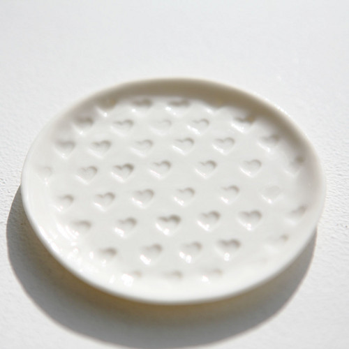 Talířek srdcový 10cm porcelán — foto 3