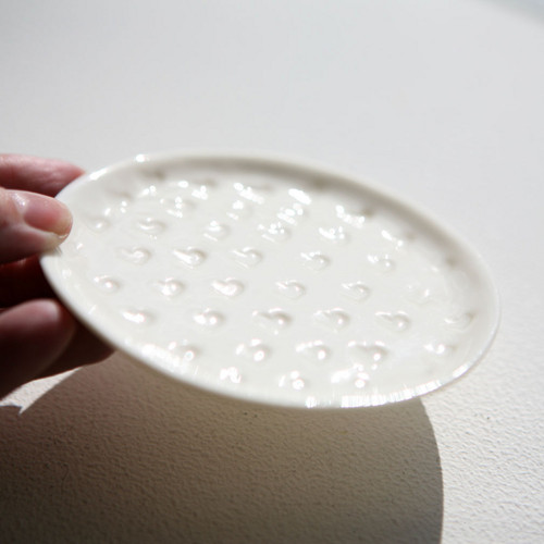 Talířek srdcový 10cm porcelán — foto 4