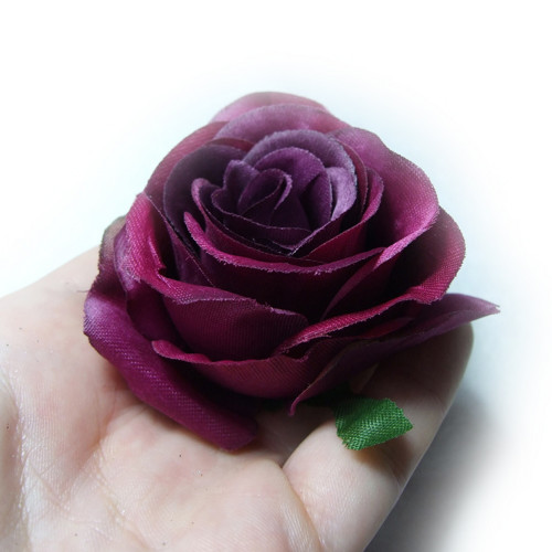 Květ růže 6 cm - vínový — foto 2