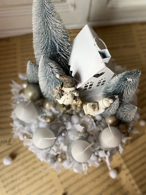 Adventní věnec Bílé Vánoce — foto 5