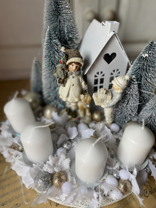 Adventní věnec Bílé Vánoce — foto 2