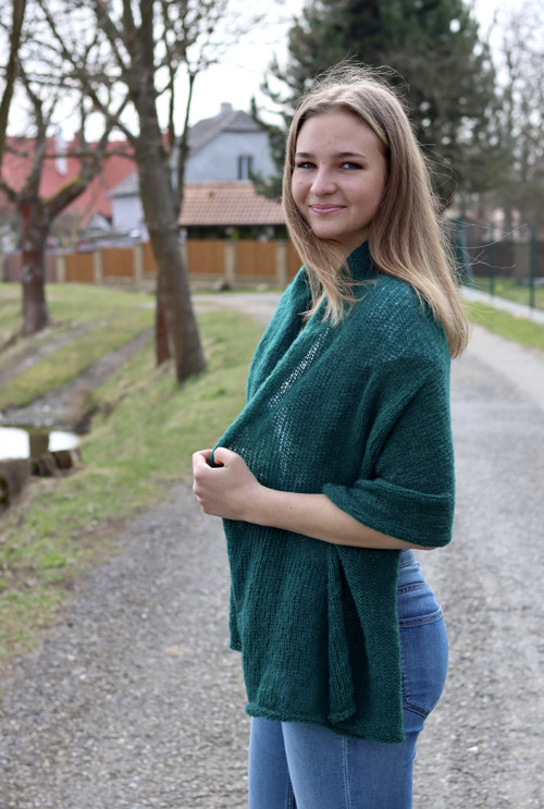 Hedvábný pléd zelený — foto 4