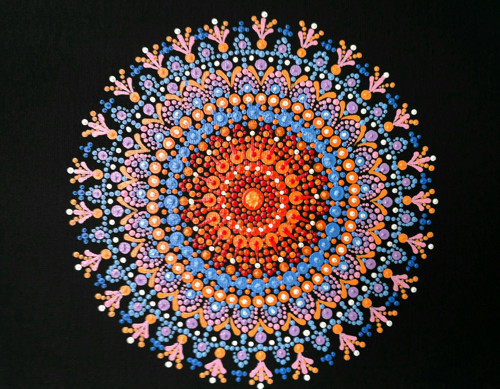 Tečkovaná mandala - Červánková — foto 2