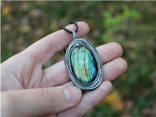 Beleriand ~ Šperk s labradoritem — foto 3