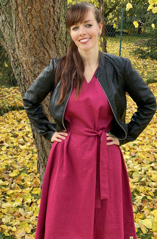 Dámské lněné šaty - Cerise — foto 5