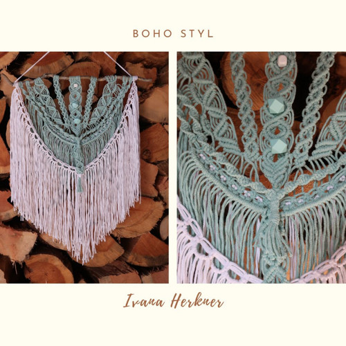 Macramé závěs - dekorace — foto 3