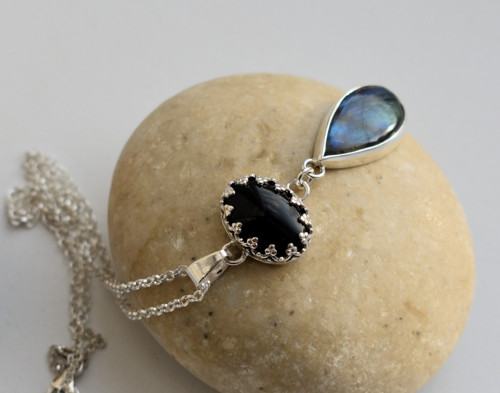 Onyx s labradoritem — foto 3