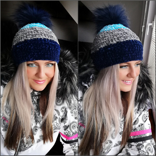 Sametový háčkovaný kulich /SKLADEM — foto 3