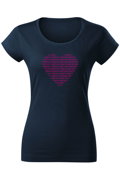 Dámské tričko "Heart Binary Code" — foto 2