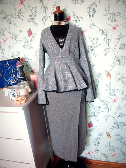 Sukně pencil long grey — foto 2