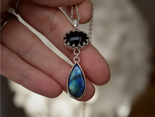 Onyx s labradoritem — foto 4