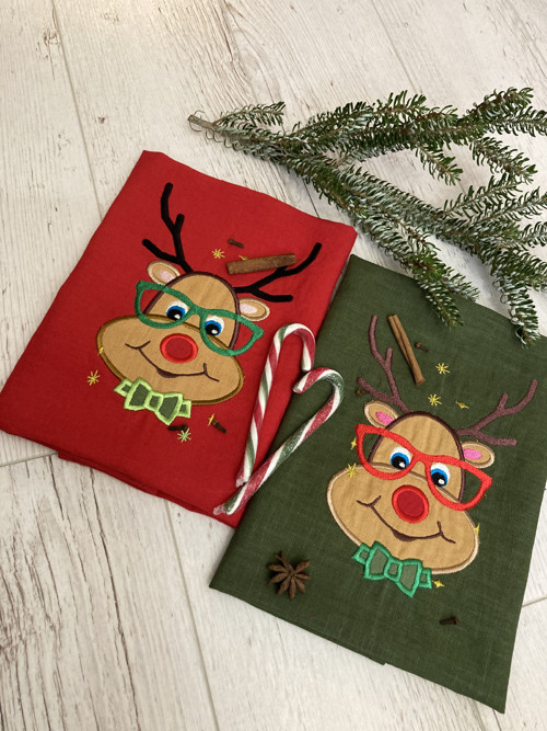 Ľanová utierka "Vianočný RUDOLF" — foto 4