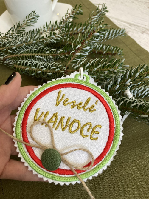 Ľanová Vianočná dekorácia — foto 3