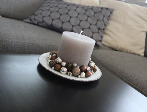 Vánoční svícínek v šedohnědé — foto 3