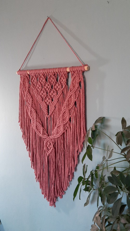 Nástěnná macramé dekorace- Macramé tapiserie — foto 4