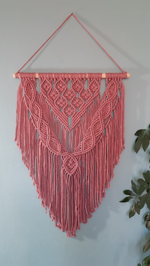 Nástěnná macramé dekorace- Macramé tapiserie — foto 2