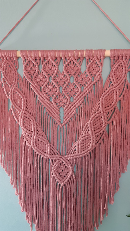 Nástěnná macramé dekorace- Macramé tapiserie — foto 3