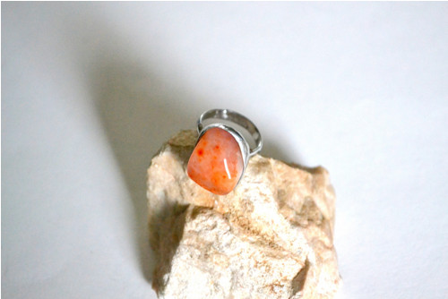 Prstýnek - minerál Karneol - vel. 52 — foto 2