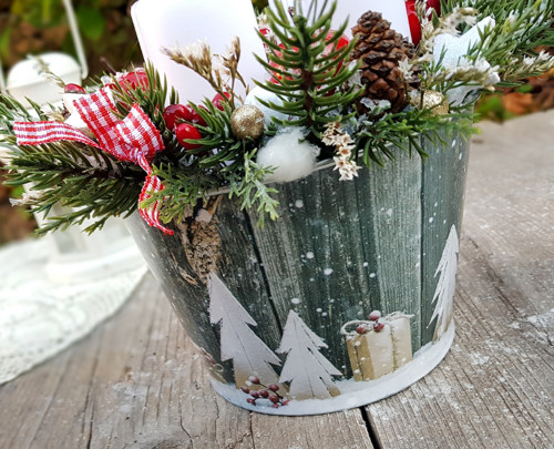 Adventní svícen v plecháčku — foto 3