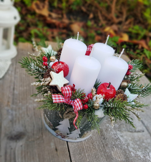 Adventní svícen v plecháčku — foto 2