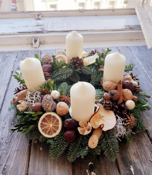 ADVENTNÍ VĚNEC: slonová kost — foto 2