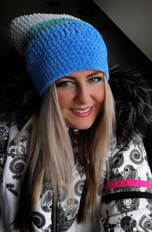 Sametová háčkovaná houmeleska /SKLADEM — foto 2