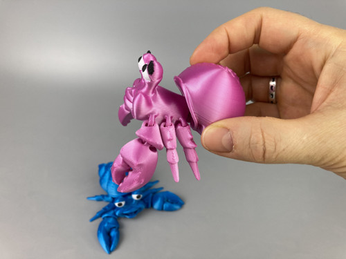 Flexi krabík Poustevníček - holka, 3D tisk — foto 4